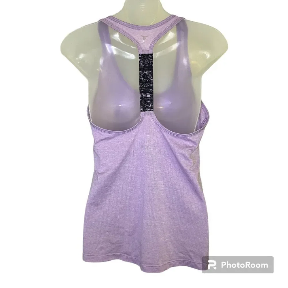 Old Navy Active Purple Loose Elastic Mesh Tank Size Small